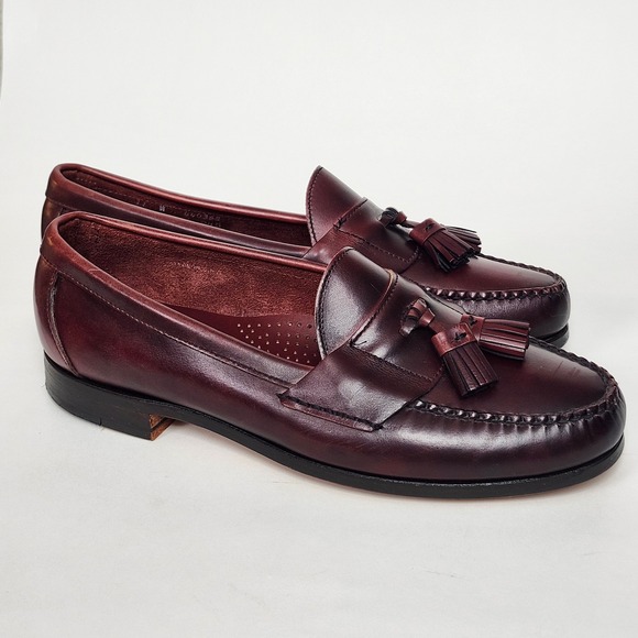 Lands' End Other - Vintage 90s Lands End Oxblood Leather Tassel Loafers Preppy Ivy USA 11 W 440358